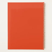 Gepersonaliseerde naam | Oranje bedrijven Planner (Achterkant)