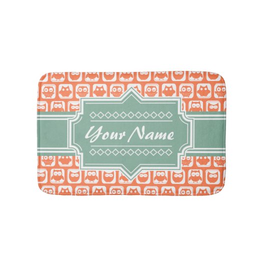 Gepersonaliseerde naam Oranje eigendom van Mint Badmat (Voorkant)