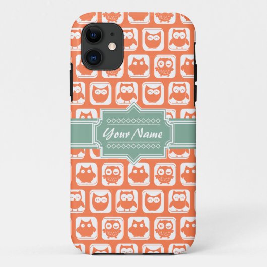 Gepersonaliseerde naam Oranje eigendom van Mint Case-Mate iPhone Case (Achterkant)