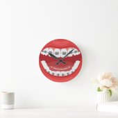 Gepersonaliseerde naam Orthodontische Kantoor Tand Ronde Klok (Huis)