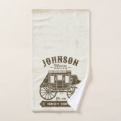 Gepersonaliseerde NAAM Oud Western Stagecoach Carr Bad Handdoek (Handdoek)