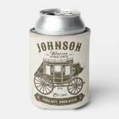 Gepersonaliseerde NAAM Oud Western Stagecoach Carr Blikjeskoeler (Blikje Voorkant)