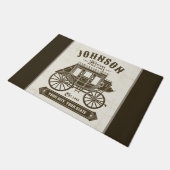 Gepersonaliseerde NAAM Oud Western Stagecoach Carr Deurmat (Schuin)
