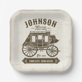 Gepersonaliseerde NAAM Oud Western Stagecoach Carr Papieren Bordje