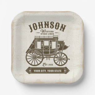 Gepersonaliseerde NAAM Oud Western Stagecoach Carr Papieren Bordje