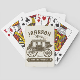 Gepersonaliseerde NAAM Oud Western Stagecoach Carr Pokerkaarten