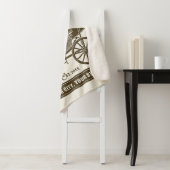 Gepersonaliseerde NAAM Oud Western Stagecoach Carr Sherpa Deken (In situ)