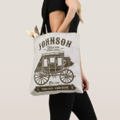 Gepersonaliseerde NAAM Oud Western Stagecoach Carr Tote Bag (Dichtbij)