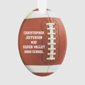 Gepersonaliseerde naam Ovaal Football Sport Ornament (voorkant)