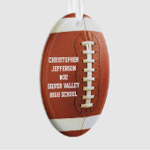 Gepersonaliseerde naam Ovaal Football Sport Ornament (voorkant)