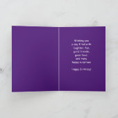 Gepersonaliseerde naam, Paarse, elke verjaardagsgr Kaart (Binnen)