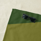 Gepersonaliseerde Naam Paarse Groene Bachelorette  Strandlaken (In situ)