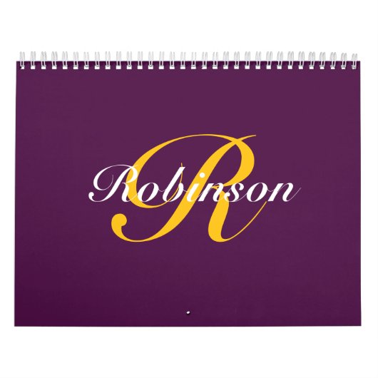 Gepersonaliseerde naam Paarse Kalender 2025 (Hoes)