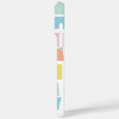 Gepersonaliseerde naam Pastel Geometrisch Modern K Case-Mate iPhone Case (Achterkant / Links)