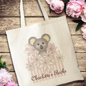 Gepersonaliseerde naam Pastel Roze Schattige Baby  Tote Bag