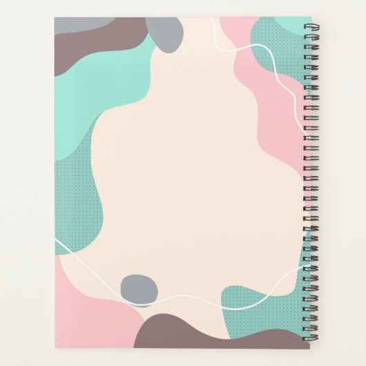 Gepersonaliseerde naam Pastel Wave afspraak Planner (Achterkant)