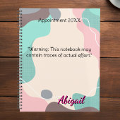 Gepersonaliseerde naam Pastel Wave afspraak Planner