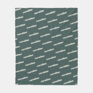 Gepersonaliseerde naam Patroon Retro Lettertype Sa Fleece Deken