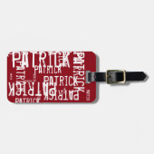 Gepersonaliseerde naam patroon typografie bagagelabel (Voorkant horizontaal)