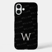 Gepersonaliseerde naam patterned, Eenvoudig Monogr Case-Mate iPhone Case (Achterkant)