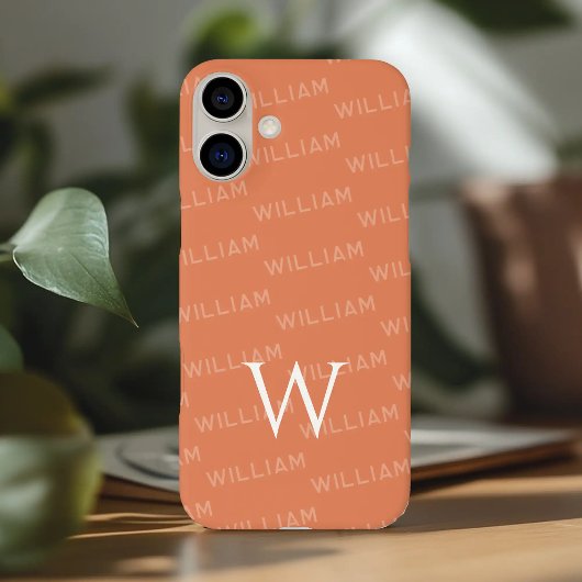 Gepersonaliseerde naam patterned, Eenvoudig Monogr Case-Mate iPhone Case