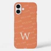 Gepersonaliseerde naam patterned, Eenvoudig Monogr Case-Mate iPhone Case (Achterkant)