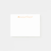 Gepersonaliseerde naam Peach Bubble Letter Post-it® Notes (Voorkant)