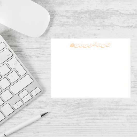 Gepersonaliseerde naam Peach Bubble Letter Post-it® Notes
