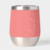 Gepersonaliseerde naam Peach Pink (Achterkant)