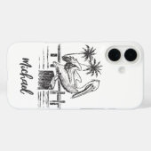 Gepersonaliseerde naam Pelikaan op een post palmbo Case-Mate iPhone Case (Achterkant (horizontaal))