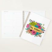 Gepersonaliseerde naam Pencil Wild Flowers Planner (Display)