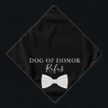 Gepersonaliseerde naam Pet Dog Bow Stropdas Weddin Bandana<br><div class="desc">Een super leuke bruiloft bandana met een boog stropdas. Personaliseer met de naam van uw hond en hun eervolle rol op uw speciale dag. Ontworpen door Thisnotme©</div>
