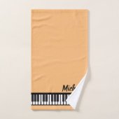 Gepersonaliseerde NAAM Pianist Piano Keys Bad Handdoek (Handdoek)