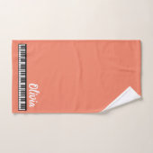 Gepersonaliseerde NAAM Pianist Piano Keys Bad Handdoek (Handdoek)