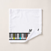 Gepersonaliseerde NAAM Pianist Piano Keys Bad Handdoek (Wasdoekje)