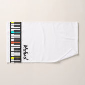 Gepersonaliseerde NAAM Pianist Piano Keys Bad Handdoek (Handdoek)