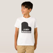 Gepersonaliseerde naam Pianist Piano Keys T-shirt (Voorkant volledig)