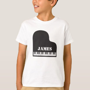 Gepersonaliseerde naam Pianist Piano Keys T-shirt