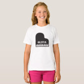 Gepersonaliseerde naam Pianist Piano Keys T-shirt (Voorkant volledig)