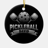 Gepersonaliseerde naam Pickle Ball Keramisch Ornament (Voorkant)