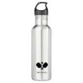 Gepersonaliseerde naam Pickleball speler Waterfles (Voorkant)