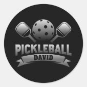 Gepersonaliseerde naam Pickleball Sticker (Voorkant)