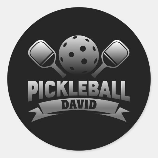 Gepersonaliseerde naam Pickleball Sticker (Voorkant)