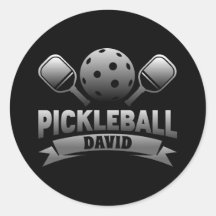 Gepersonaliseerde naam Pickleball Sticker