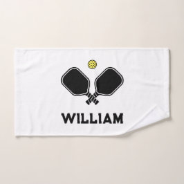Gepersonaliseerde naam Pickleball White Handdoek