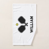 Gepersonaliseerde naam Pickleball White Handdoek (Handdoek)