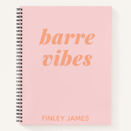 Gepersonaliseerde naam Pink Barre Ballet Fitness D Notitieboek