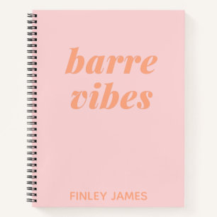 Gepersonaliseerde naam Pink Barre Ballet Fitness D Notitieboek