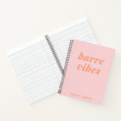 Gepersonaliseerde naam Pink Barre Ballet Fitness D Notitieboek (Binnen)