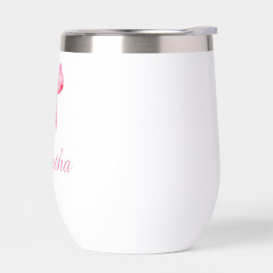 Gepersonaliseerde naam Pink Bow Stropdas Reis Wate